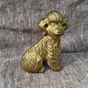 Solid Brass doggie poodle figure